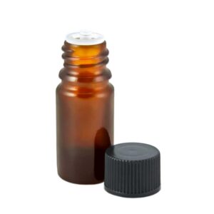 Amber Glass Bottle with Reducer Cap 5ml for creating beautiful Essential Oil Blends