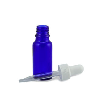 Blue Glass Bottle with Eyedropper