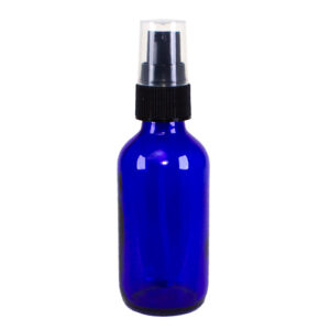 Blue Glass Bottle with Treatment Pump to create your own blends