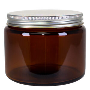 Amber Glass Jar with Aluminum Cap 50ml