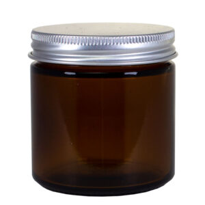 Amber Glass Jar with Aluminum Cap 50ml